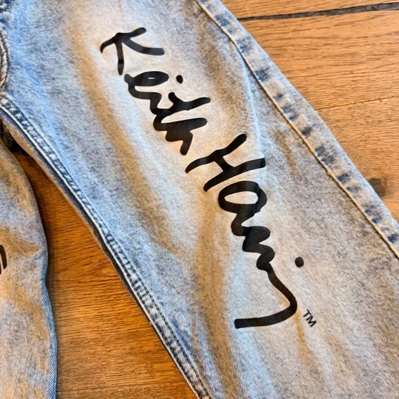 Keith Haring kids Graphic wide leg Jeans - Picture 4 of 7